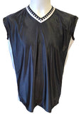 Athletic Knit Women’s Sleeveless Sporting Jersey - Black/White