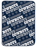 Dallas Cowboys NFL Pegasus Sports - 50" x 70" Slanted Half-Stripe Ultra Soft Blanket