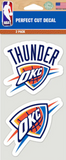 Oklahoma City Thunder NBA WinCraft - 2-Pack 4" x 4" Decals