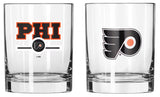 Philadelphia Flyers NHL Logo Brands - Letterman 14oz. Rocks Glass
