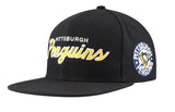 Pittsburgh Penguins NHL Mitchell & Ness - Team Script Snapback Cap