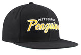 Pittsburgh Penguins NHL Mitchell & Ness - Team Script Snapback Cap