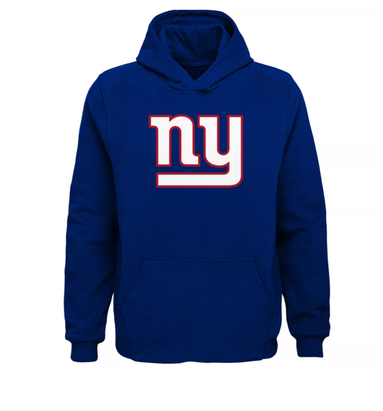 NFL Team Apparel Youth New York Giants Primary Logo Royal Pullover Hoodie