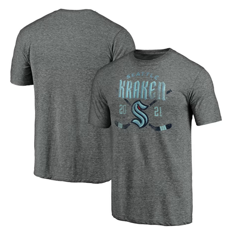 Seattle Kraken NHL Fanatics - Line Shift Tri-Blend T-Shirt - Heather Grey