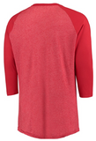 Calgary Flames NHL Majestic Threads - Tri-Blend 3/4-Sleeve T-Shirt