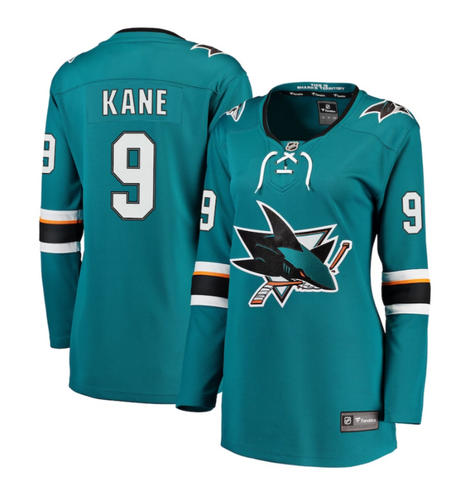 San Jose Sharks NHL Fanatics - Evander Kane Women's Premier Breakaway Jersey – Teal