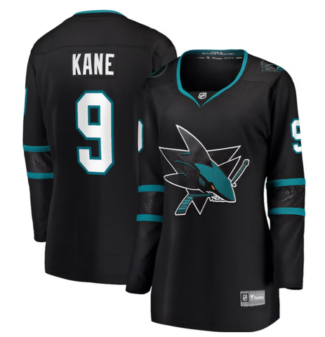 San Jose Sharks NHL Fanatics - Evander Kane Women's Alternate Black Premier Jersey