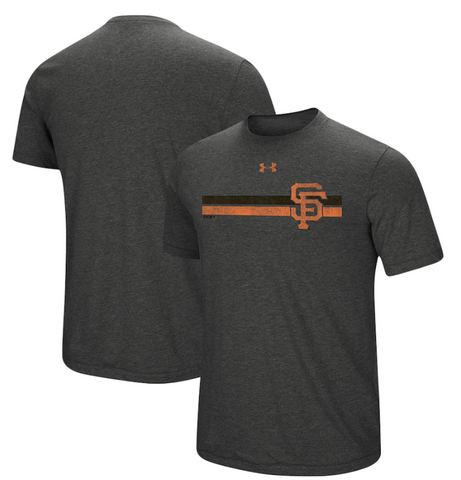 San Francisco Giants MLB Under Armour - Stripe Logo Tri-Blend T-Shirt
