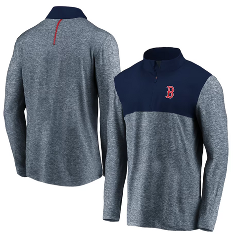 Boston Red Sox MLB Fanatics - Iconic Marble Clutch Half-Zip Jacket