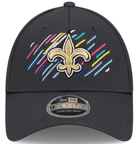New Orleans Saints NFL New Era Crucial Catch 9FORTY Adjustable Cap Pro Look Sports Apparel