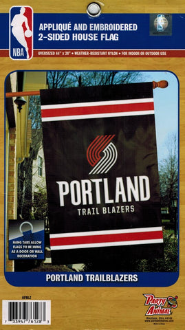 Portland Trail Blazers NBA Party Animal – Applique & Embroidered House Flag