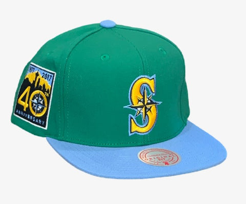 Seattle Mariners MLB Mitchell &amp; Ness – Waverunner 40th Anniversary Snapback Cap