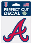 Atlanta Braves MLB Wincraft – 4” x 4” Perfect Cut Decal