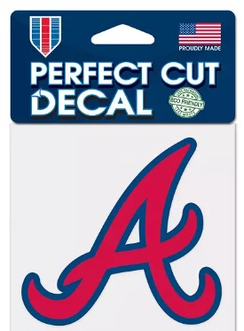 Atlanta Braves MLB Wincraft – 4” x 4” Perfect Cut Decal