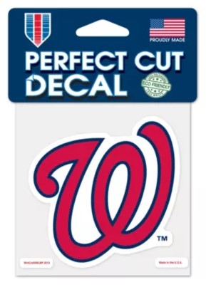 Washington Nationals MLB Wincraft – 4” x 4” Perfect Cut Decal