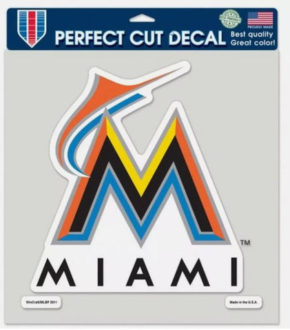 Miami Marlins MLB Wincraft – 4” x 4” Perfect Cut Decal