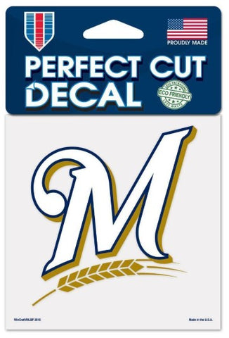 Milwaukee Brewers MLB Wincraft – 4” x 4” Perfect Cut Decal