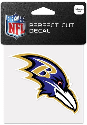 Baltimore Ravens NFL &nbsp;Wincraft – 4” x 4” Perfect Cut Decal