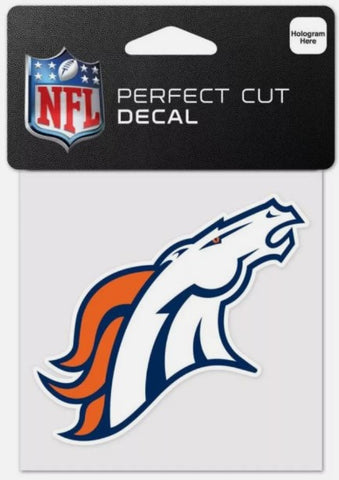 Denver Broncos NFL  Wincraft – 4” x 4” Perfect Cut Decal