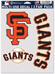 San Francisco Giants MLB WinCraft – 3 Sticker Fan Pack