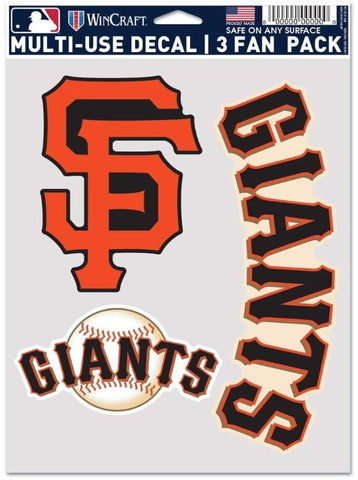 San Francisco Giants MLB WinCraft – 3 Sticker Fan Pack