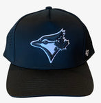 Toronto Blue Jays MLB ’47 Brand – Black and White Equaliser Adjustable Cap