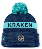 Seattle Kraken NHL Fanatics - Authentic Pro Rink Beanie Cuff With Pom