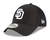 San Diego Padres MLB New Era - 39THIRTY Black Neo Mesh Flexfit Cap