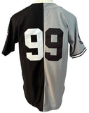 New York Black Yankees Negro League - Grey Black Authentic Split Jersey