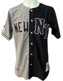 New York Black Yankees Negro League - Grey Black Authentic Split Jersey