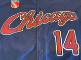 Chicago American Giants Negro League - Full Button Front Jersey - Navy