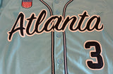 Atlanta Black Crackers Negro League - Full Button Front Sky Blue Jersey