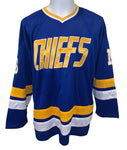 Charlestown Chiefs Slap Shot - Blue #16 Jack Hanson Jersey