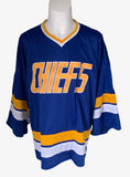 Charlestown Chiefs Slap Shot - Blue #1 Denis Lemieux Jersey - Goalie Cut