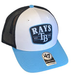 Tampa Bay Rays MLB 47 Brand – Tri Tone Squad Adjustable Trucker Cap