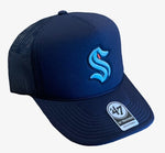 Seattle Kraken NHL 47’ Brand - Foam Front Mesh Trucker Cap