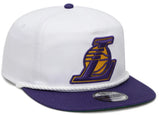 Los Angeles Lakers NBA New Era - White Purple Golfer Snapback Cap