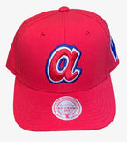 Atlanta Braves MLB Mitchell &amp; Ness – Red Pro Retro Snapback Cap