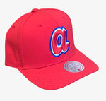 Atlanta Braves MLB Mitchell &amp; Ness – Red Pro Retro Snapback Cap