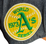 Athletics MLB Mitchell & Ness – Chambray and Suede Pro Pinch Snapback Cap