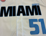 Miami Giants Negro League - Full Button Front White Jersey