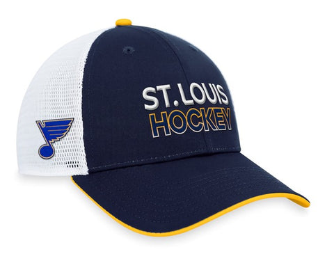 St. Louis Blues NHL Fanatics - Authentic Pro Rink Trucker Adjustable Cap