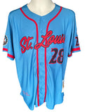 St. Louis Stars Negro League - Full Button Front Blue Jersey