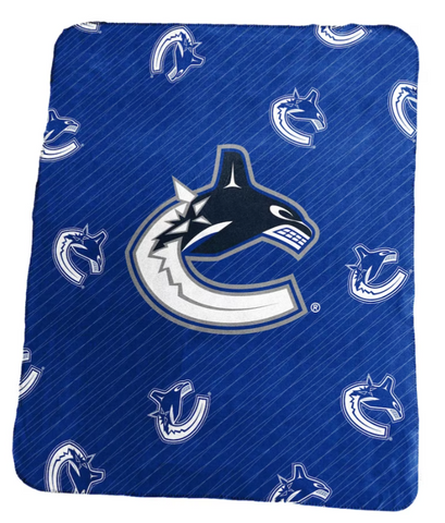 Vancouver Canucks NHL Logo Brands - 50" x 60" Classic Plush Throw Blanket