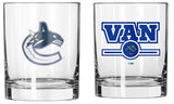 Vancouver Canucks NHL Logo Brands - Letterman 14oz. Rocks Glass
