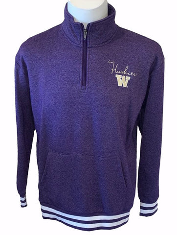Washington Huskies NCAA Champion Brand – Quarter Zip Game Day Pullover