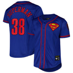 Superman Full-Button Baseball Jersey