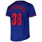 Superman Full-Button Baseball Jersey