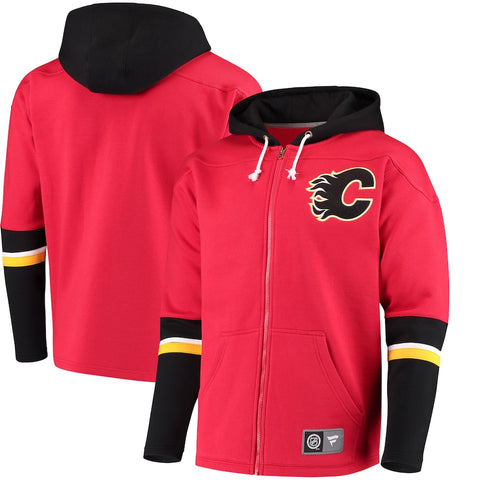 Calgary Flames NHL Fanatics - Breakaway Lace-Up Full-Zip Hoodie