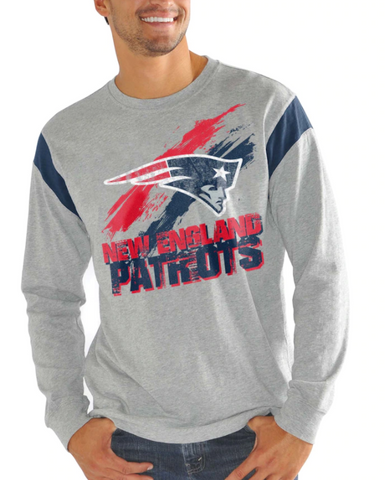 New England Patriots NFL - Receiver Slub Jersey Long Sleeve T-Shirt